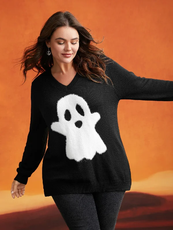 Mink Touch Ghost Printed Pullover