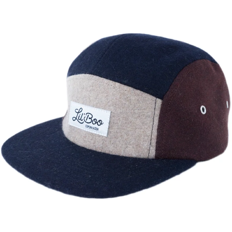 Lil' Boo Block Wool 5 panel - Brown/Navy