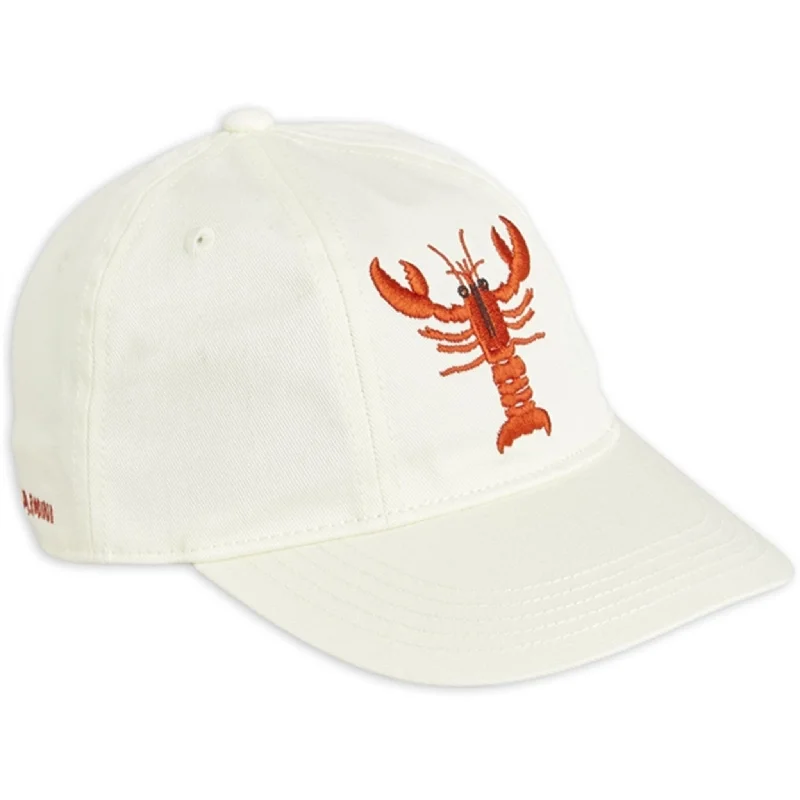 Mini Rodini Lobster Emb Soft Cap White