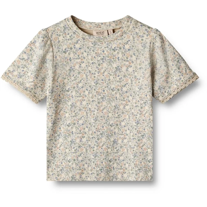 Wheat Sandshell Mini Flowers T-shirt Iris