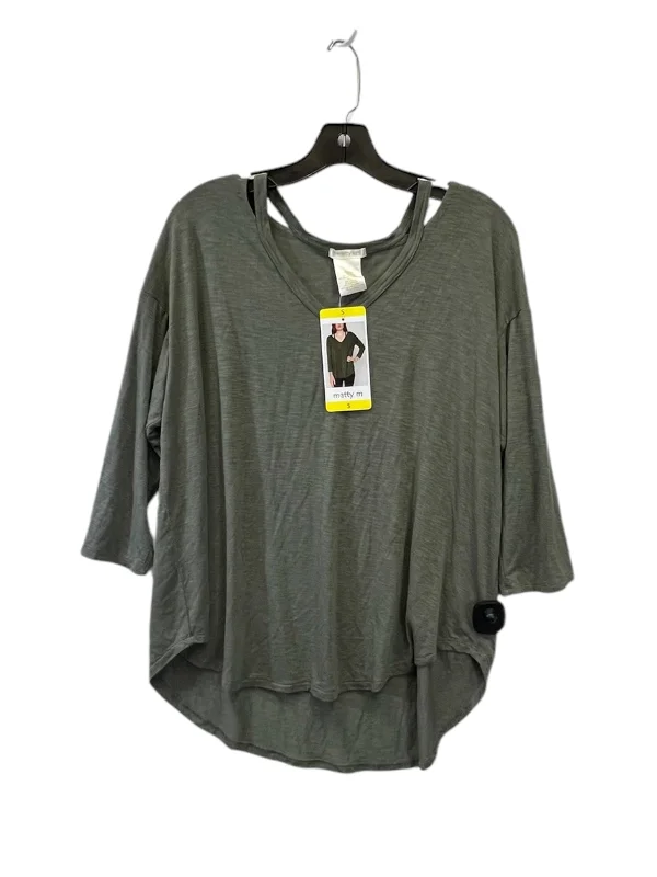 Top 3/4 Sleeve Basic By Matty M In Green, Size: S