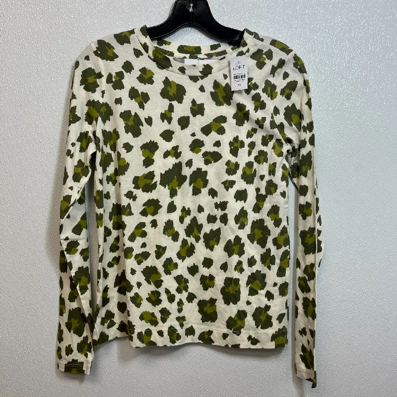 Top Long Sleeve Basic By Loft O In Animal Print, Size: Xs