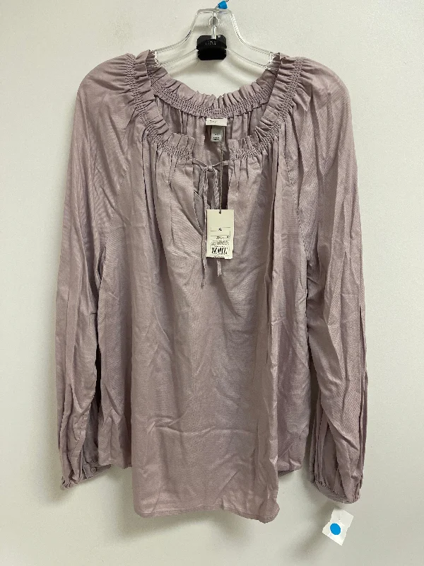 Top Long Sleeve By A New Day In Purple, Size: Xl