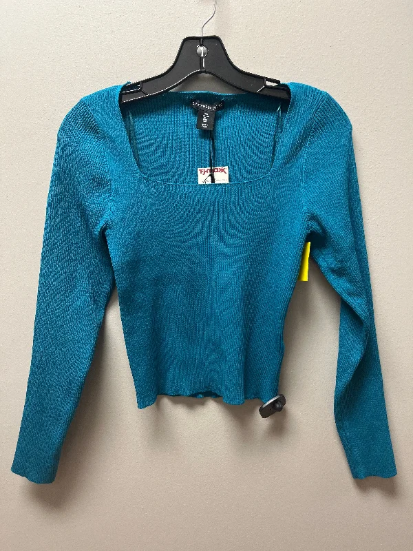 Top Long Sleeve By Clothes Mentor In Aqua, Size: L