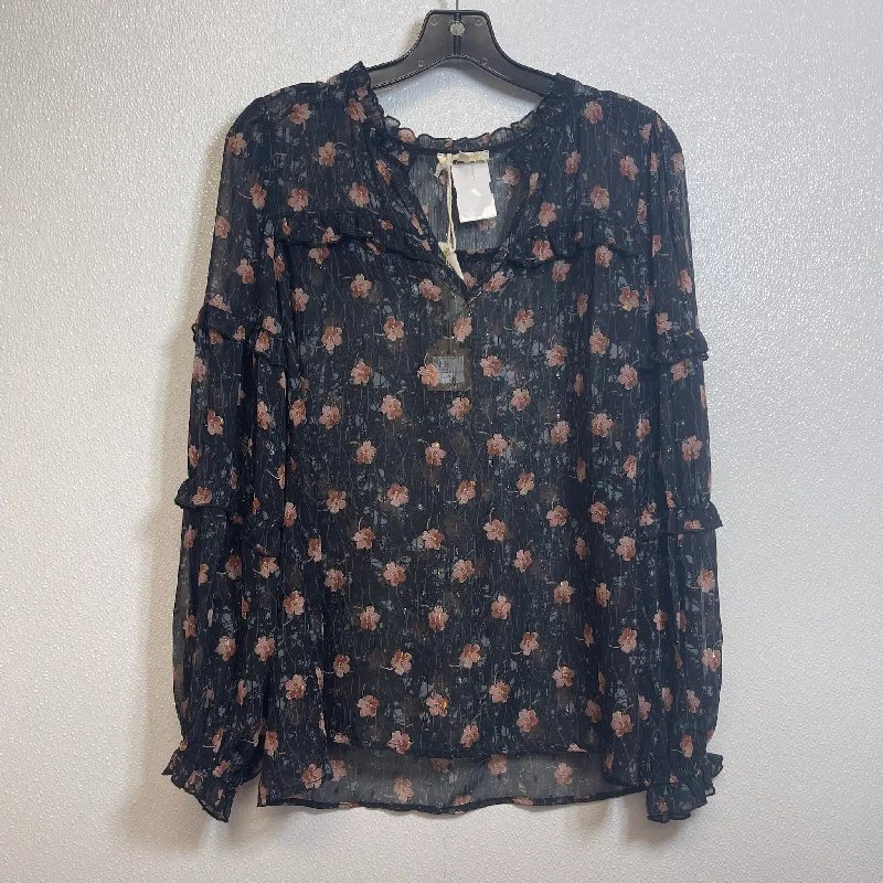 Top Long Sleeve By Clothes Mentor In Floral, Size: M