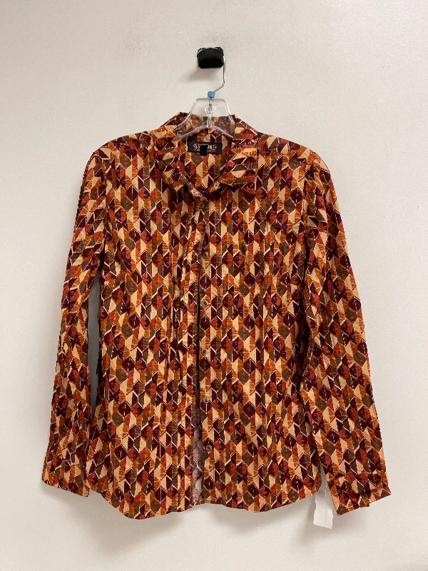 Top Long Sleeve By Clothes Mentor In Orange, Size: S