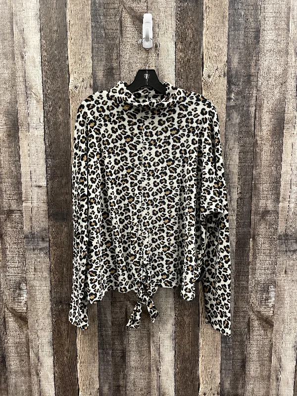 Top Long Sleeve By Cme In Animal Print, Size: Xl