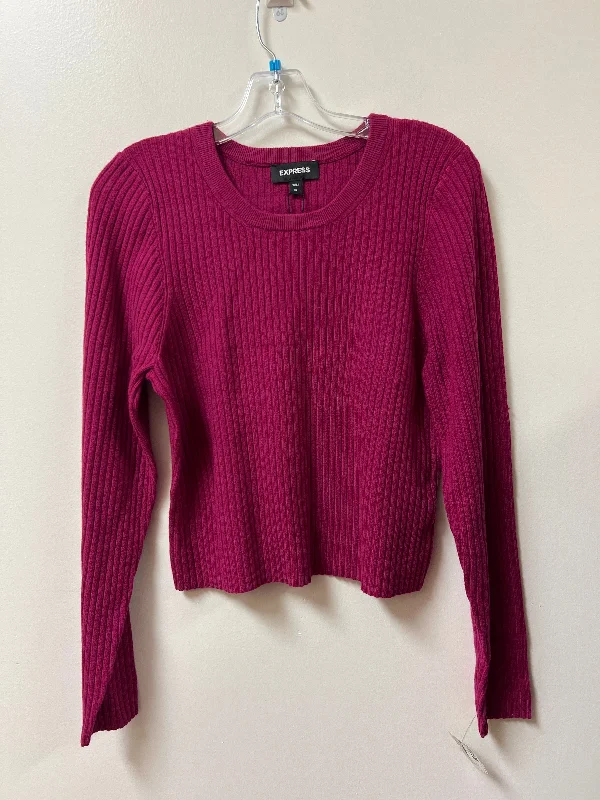 Top Long Sleeve By Express In Purple, Size: Xl