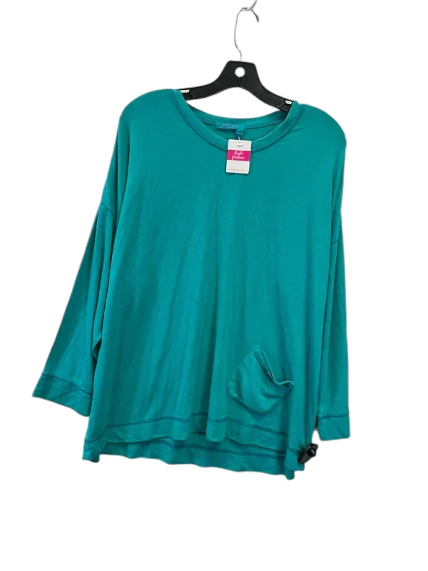 Top Long Sleeve By Fresh Produce In Teal, Size: L