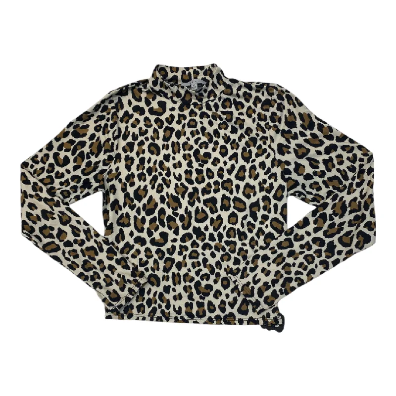 Top Long Sleeve By Gaze In Animal Print, Size: M