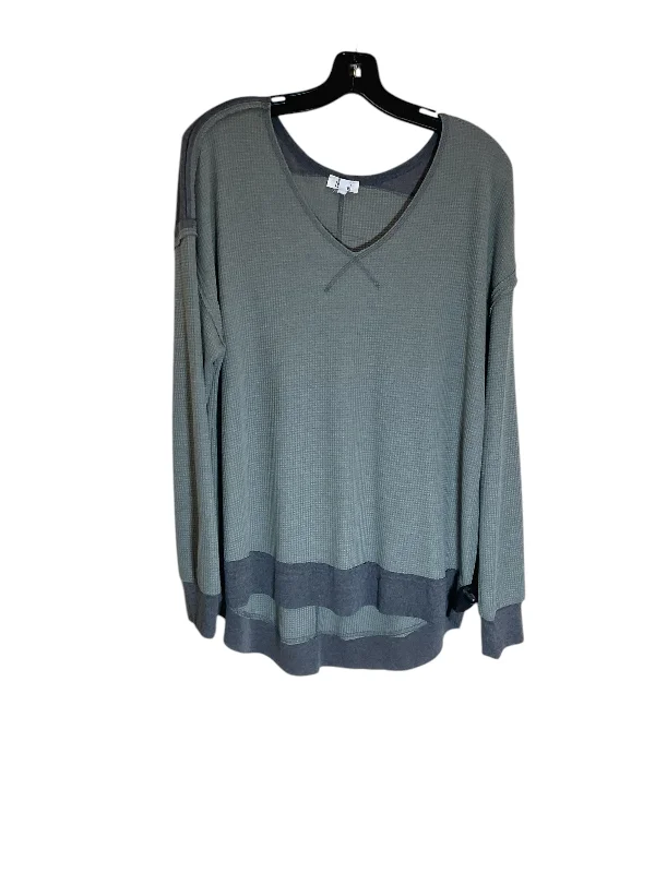 Top Long Sleeve By La Miel In Green, Size: L