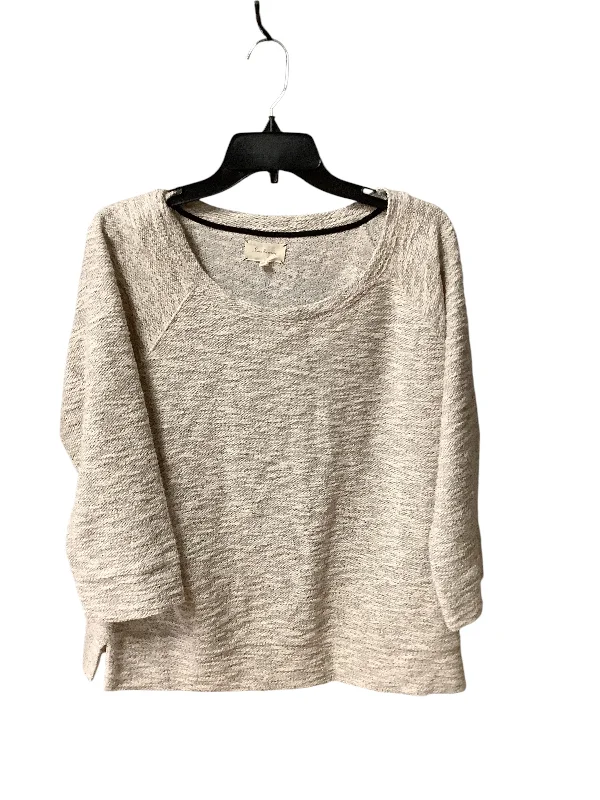 Top Long Sleeve By Lou And Grey In Beige, Size: L