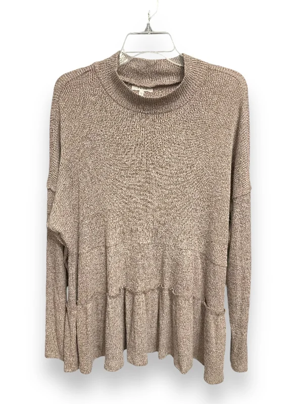 Top Long Sleeve By Maurices In Taupe, Size: Xxl