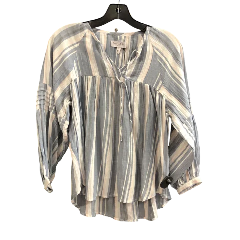 Top Long Sleeve By Michael Stars In Striped Pattern, Size: Xs