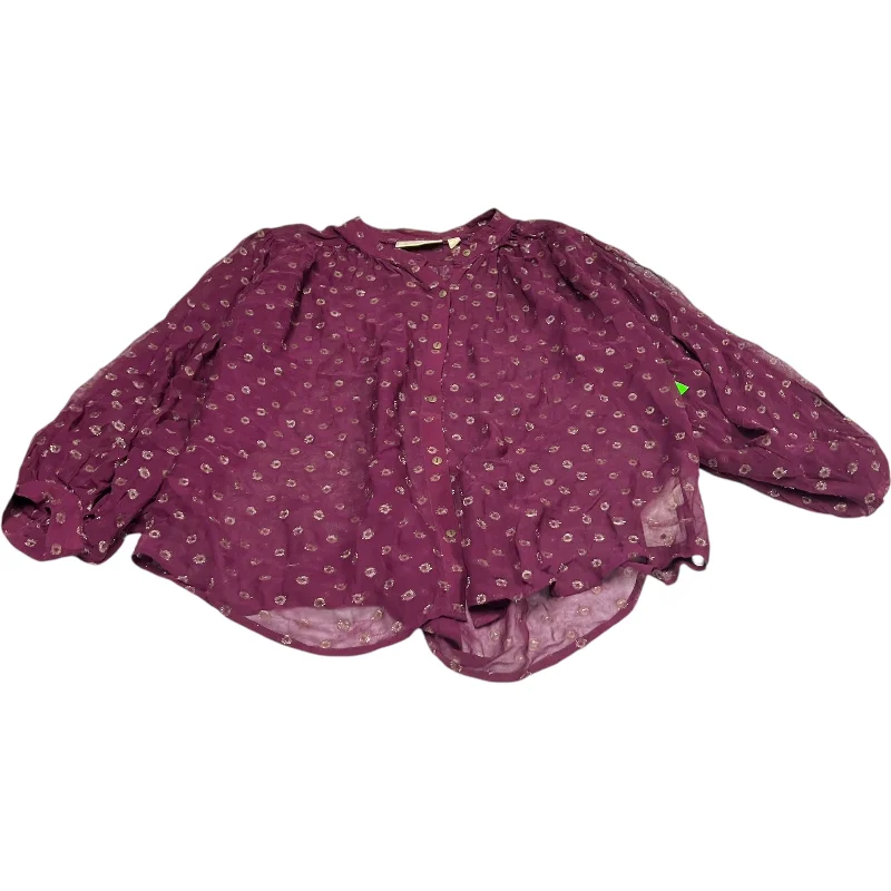 Top Long Sleeve By Moulinette Soeurs In Purple, Size: S