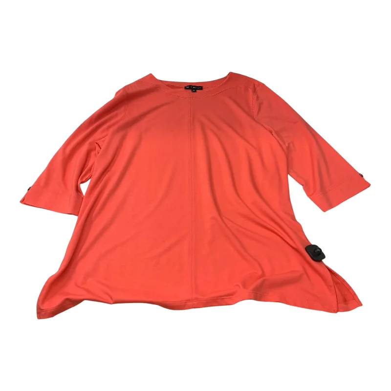 Top Long Sleeve By N Touch In Pink, Size: 1x