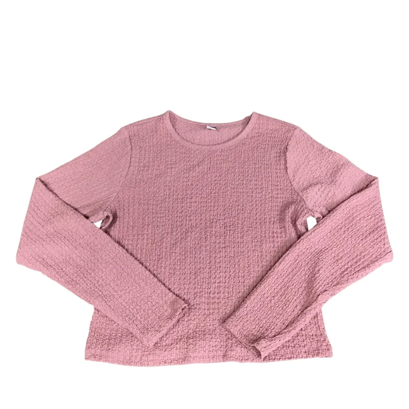 Top Long Sleeve By Old Navy In Pink, Size: L