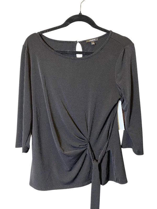 Top Long Sleeve By Premise In Black, Size: M