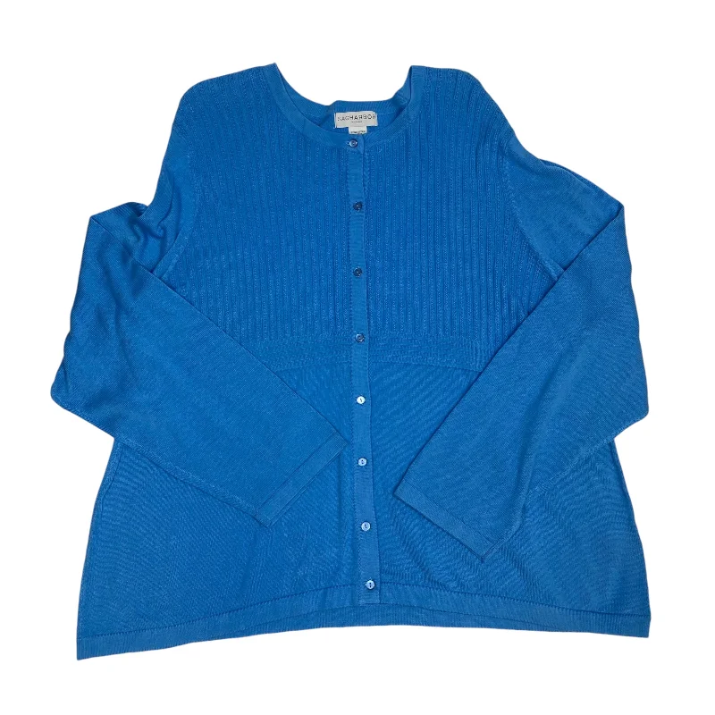 Top Long Sleeve By Sag Harbor In Blue, Size: 3x