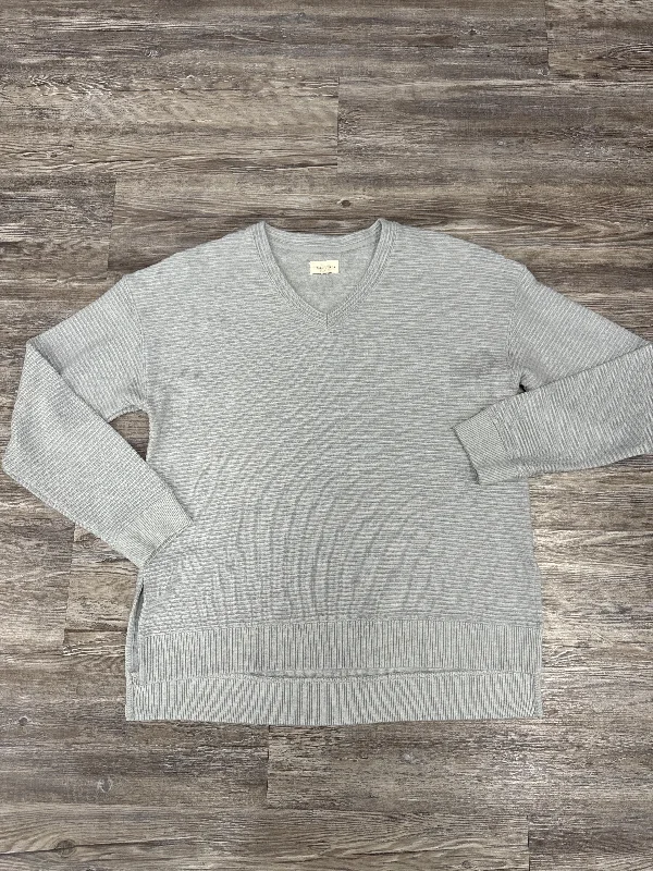 Top Long Sleeve By Thread And Supply In Grey, Size: L