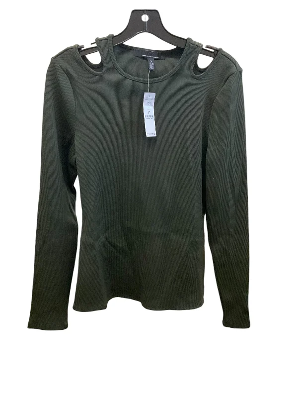 Top Long Sleeve By White House Black Market In Olive, Size: S