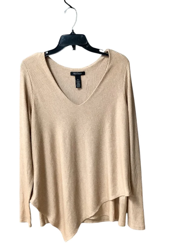 Top Long Sleeve By White House Black Market In Tan, Size: Xl