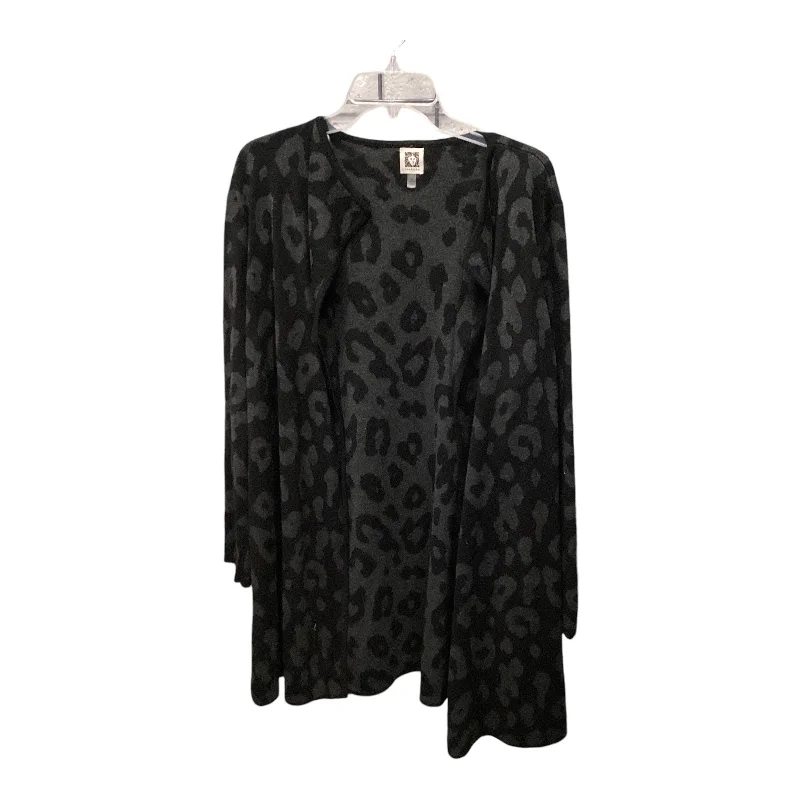 Cardigan By Anne Klein In Animal Print, Size: M