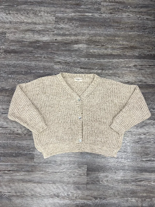 Cardigan By Clothes Mentor In Tan, Size: Osfm