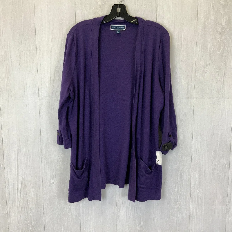 Cardigan By Kendra Scott In Purple, Size: Xl