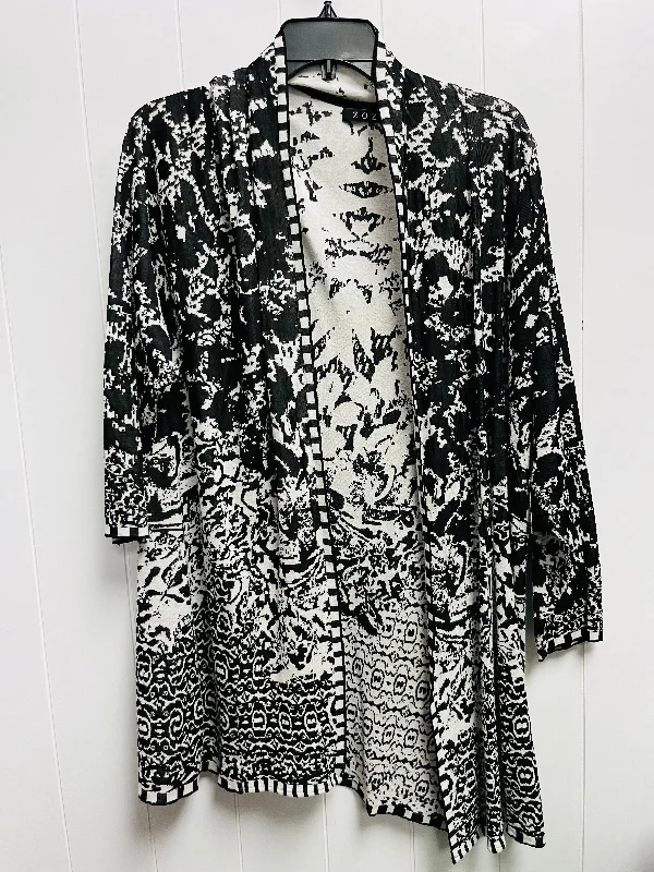 Cardigan By Zozo In Black & White, Size: Xl