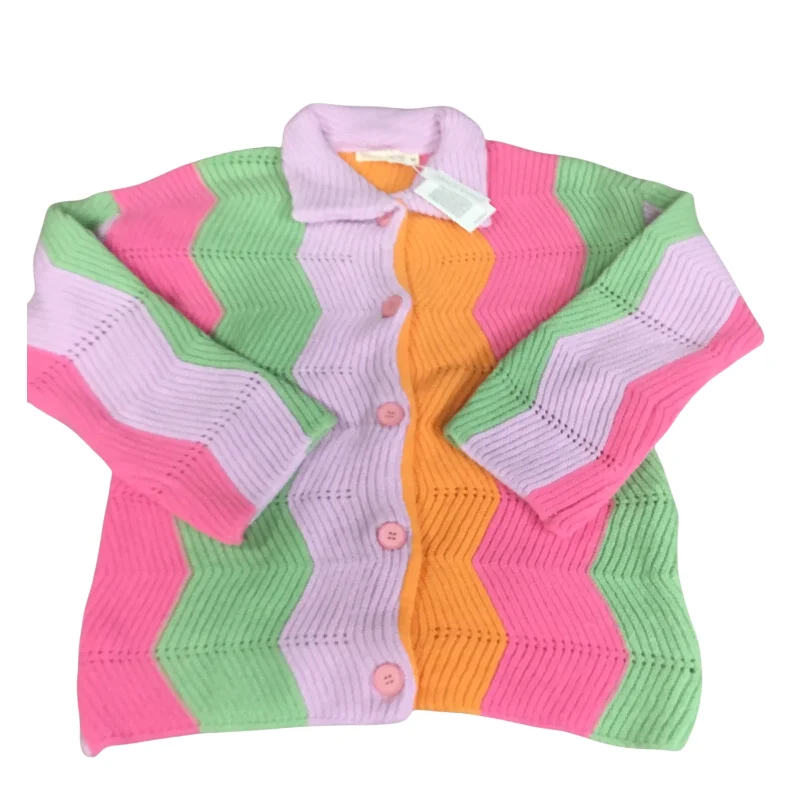 Sweater Cardigan By Clothes Mentor In Multi-colored, Size: M