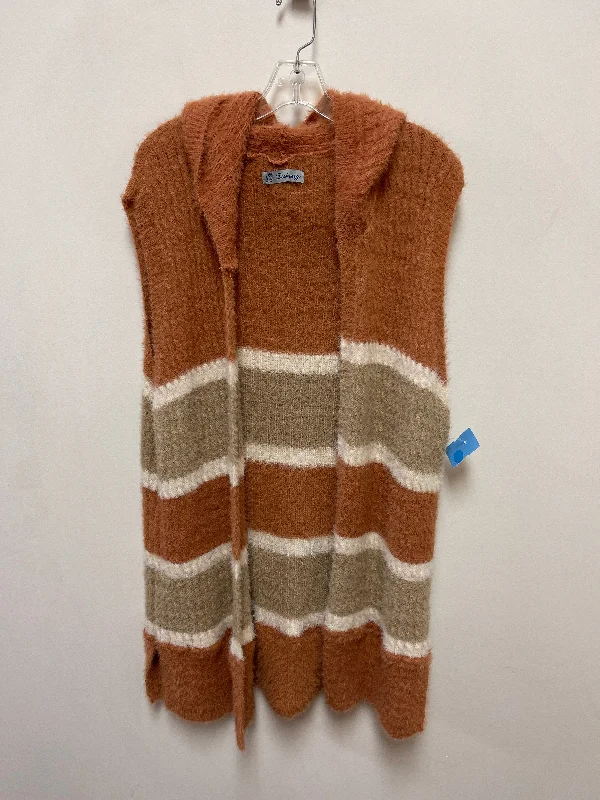 Sweater Cardigan By Clothes Mentor In Orange, Size: M