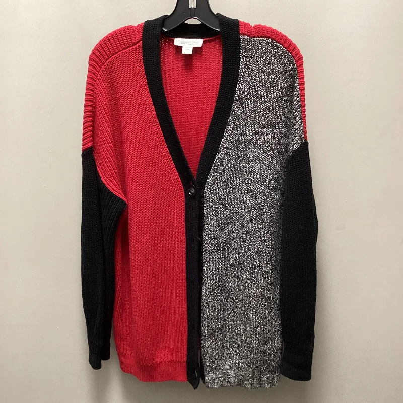 Sweater Cardigan By Coldwater Creek In Red, Size: L