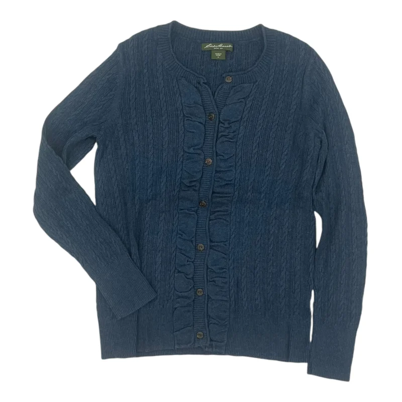 Sweater Cardigan By Eddie Bauer In Blue, Size:M