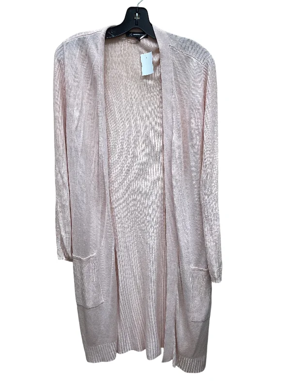 Sweater Cardigan By Inc In Pink, Size: L