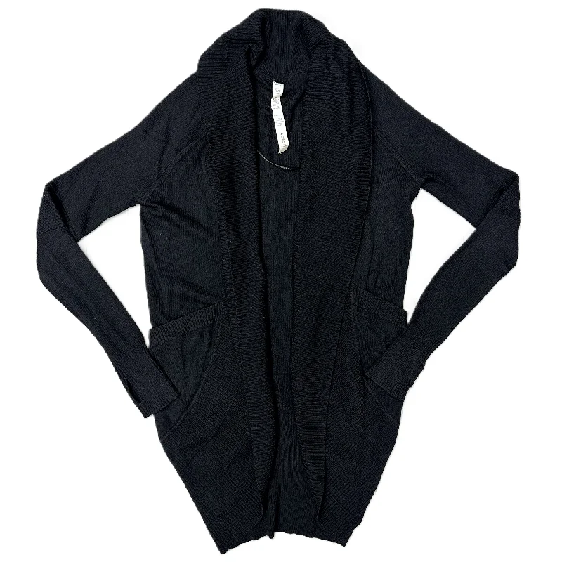 Sweater Cardigan By Lululemon In Black, Size: 4