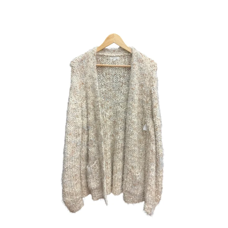 Sweater Cardigan By Maurices In Cream & Tan, Size: 1x