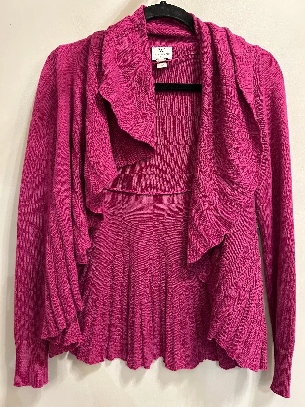 Sweater Cardigan By Worthington In Pink, Size: Mp