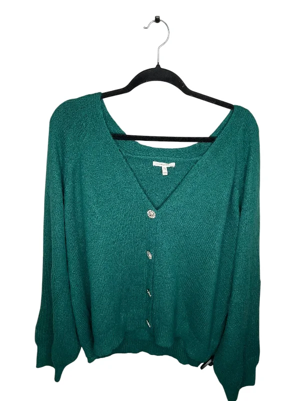 Cardigan By Maurices In Green, Size: 1x