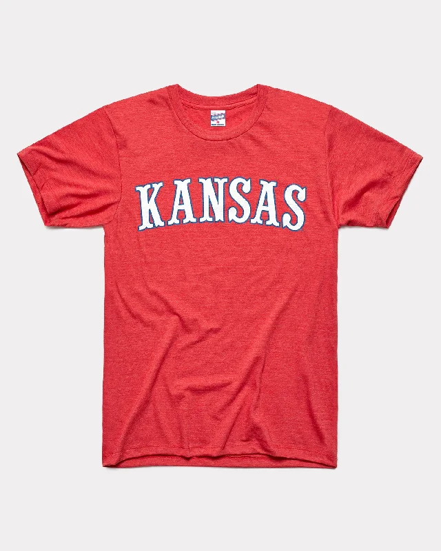 Kansas Jayhawks Circus Font Red T-Shirt