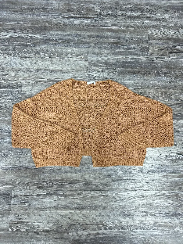 Sweater Cardigan By 525 In Tan, Size: M