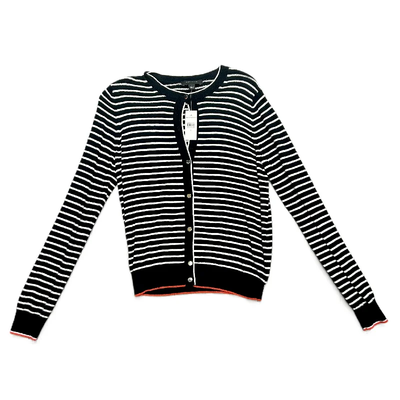 Sweater Cardigan By Ann Taylor In Striped Pattern, Size: S