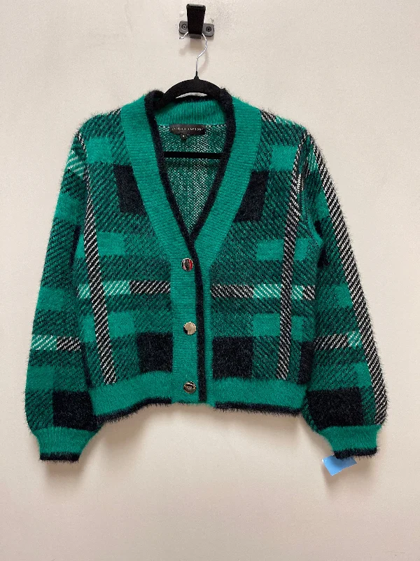 Sweater Cardigan By English Factory In Black & Green, Size: S