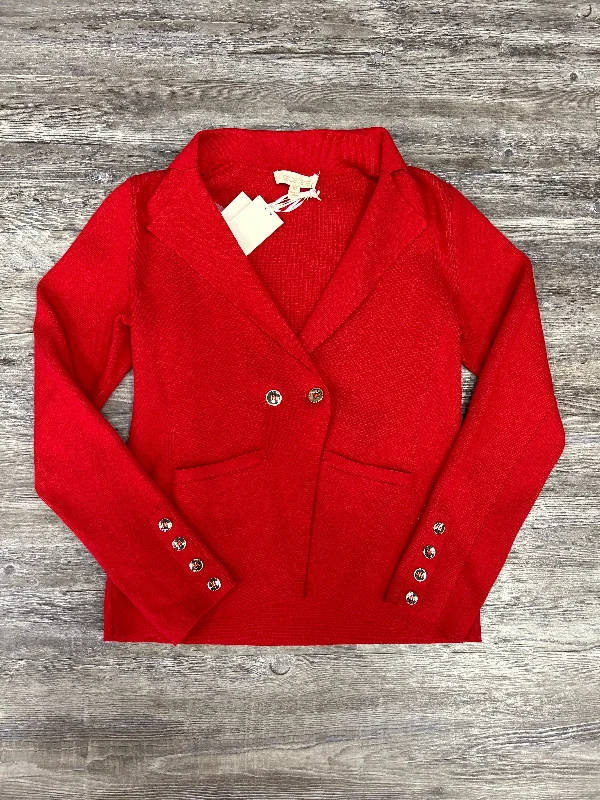 Sweater Cardigan By Etcetra In Red, Size: Xs