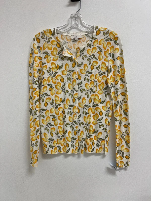 Sweater Cardigan By Loft In Yellow, Size: Xs