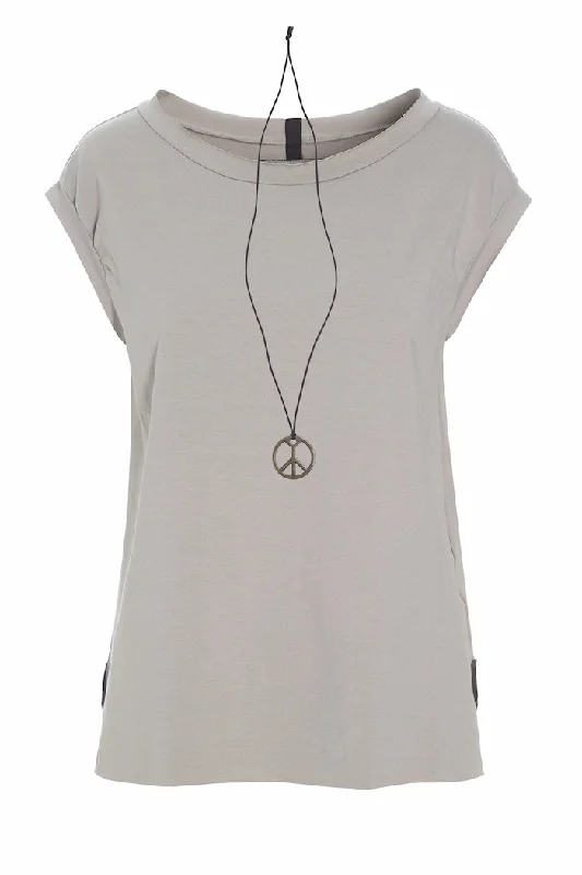 TOP W/NECKLACE - 96080 - SAND