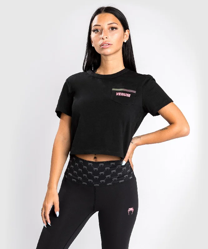 Venum Pink Pocket T-Shirt - For Women - Black/Pink Gold