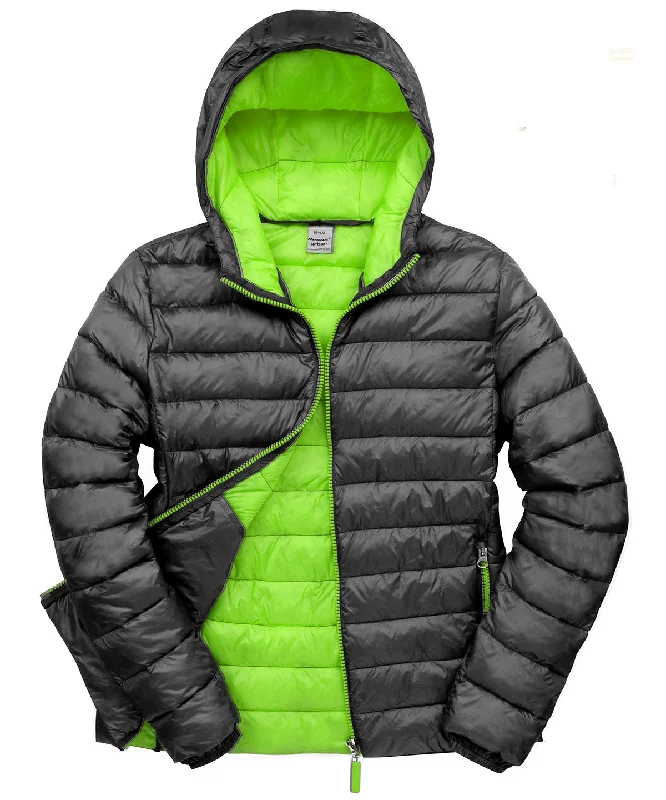 Urban snow bird hooded jacket | Black/Lime