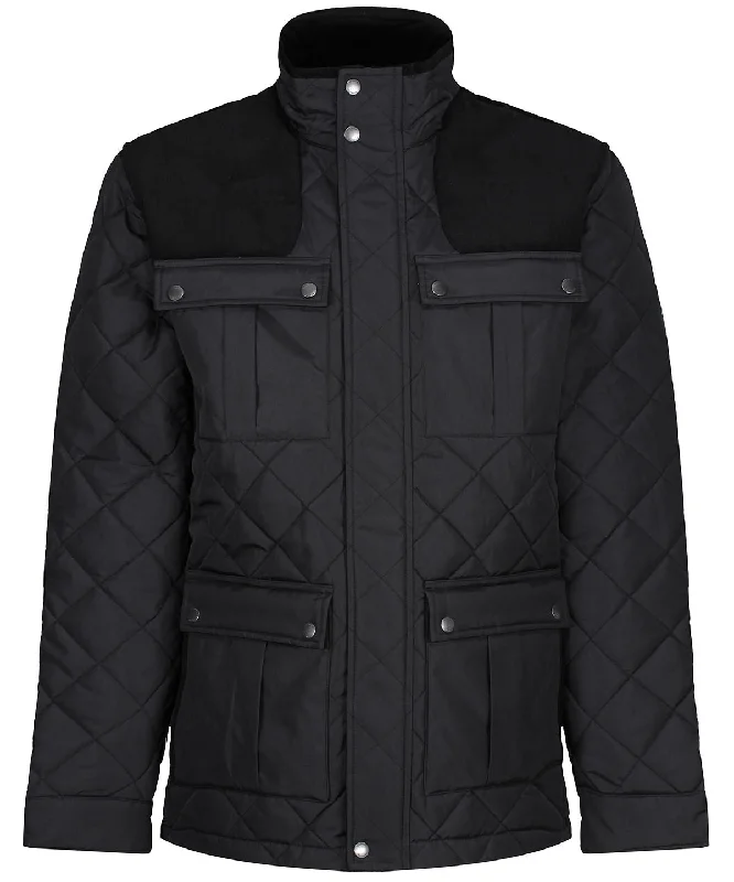 Padbury diamond quilt jacket | Black