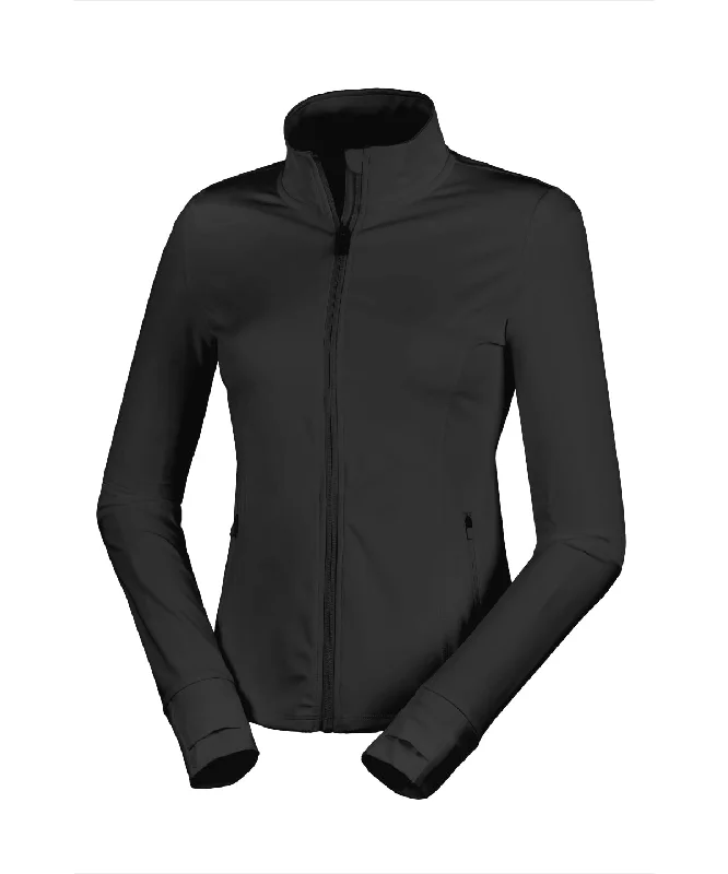 Spiro recycled womens fitness jacket | Black